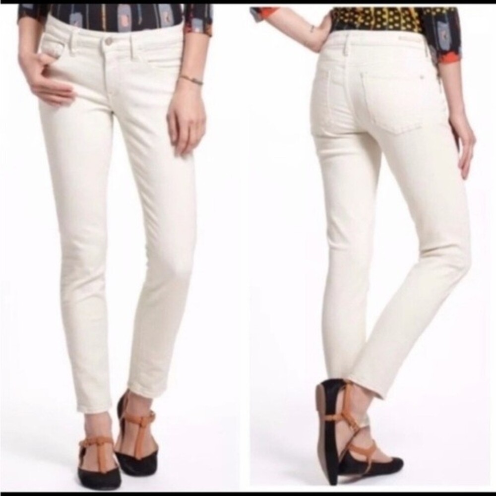 Anthropologie | Pilcro & the Letterpress | White Stet Jeans | Size 27 | Skinny